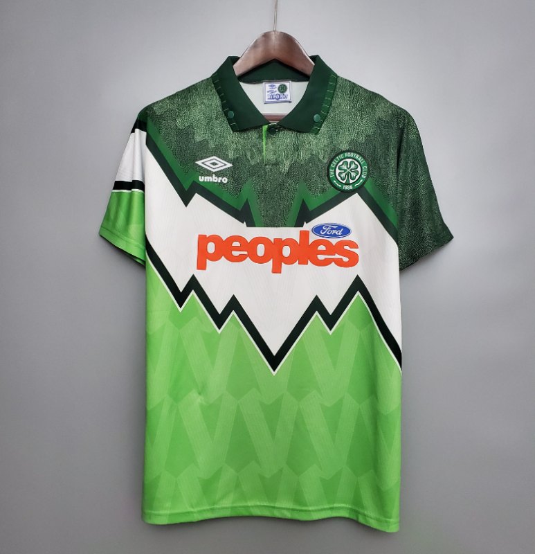 retro 91 92 celtic away jersey