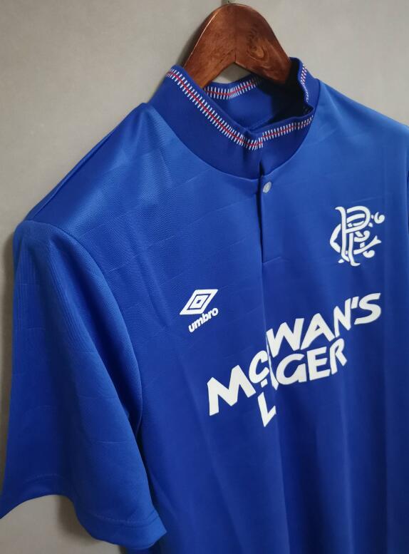 retro 87 90 Rangers FC home jersey