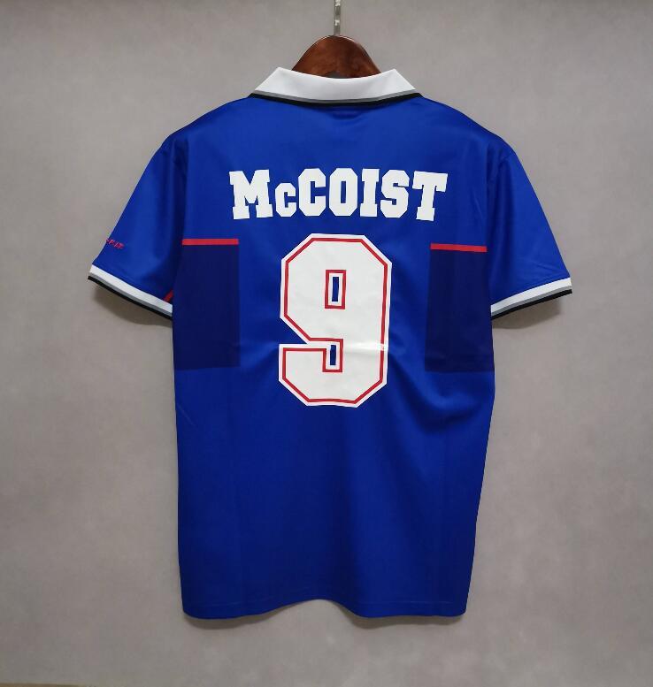 retro 97 99 Rangers FC home jersey