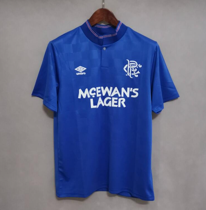 retro 87 90 Rangers FC home jersey