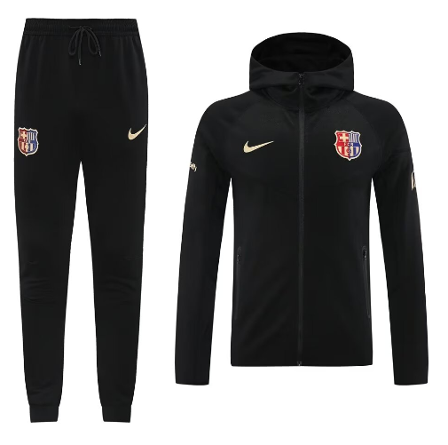 24 25 Barcelona training suit black jacketsuit S-2XL