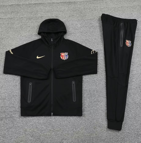 24 25 Barcelona training suit black jacketsuit S-2XL