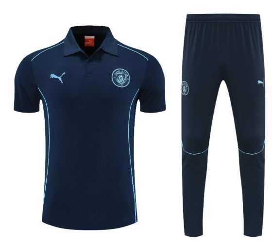 25 26 Manchester City Training Clothing Children's Wear Blue jacketsuit S-2XL