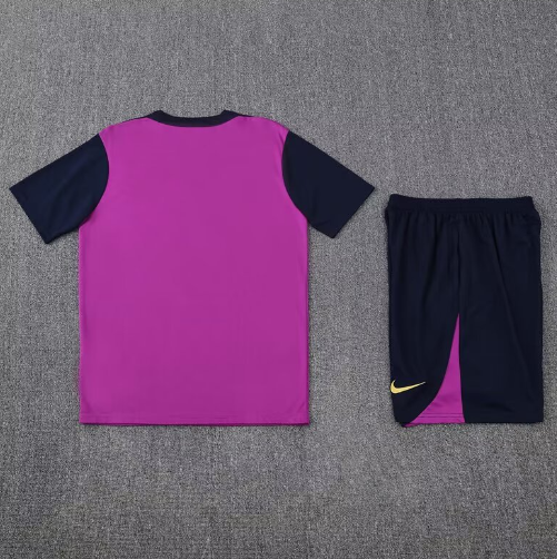 25 26 Barcelona training suit short sleeve red jacketsuit S-2XL