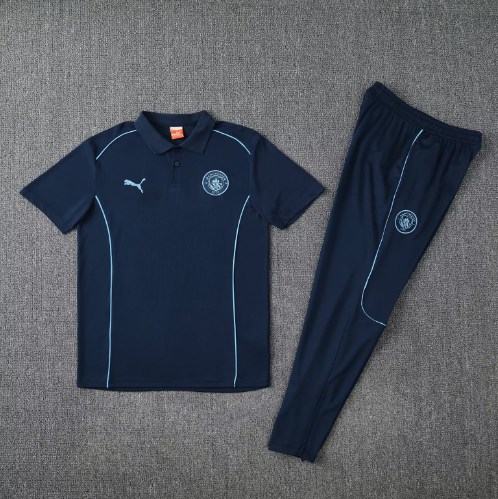 25 26 Manchester City Training Clothing Children's Wear Blue jacketsuit S-2XL