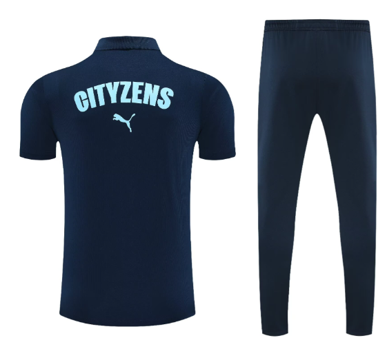 25 26 Manchester City Training Clothing Children's Wear Blue jacketsuit S-2XL