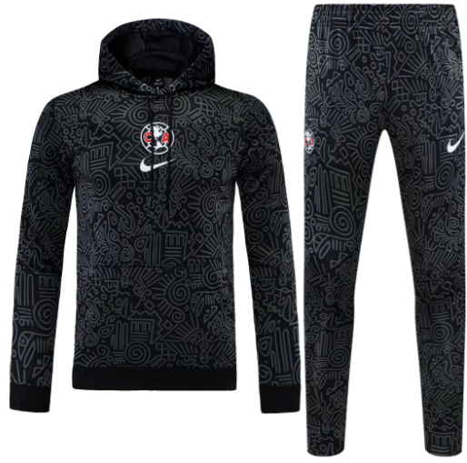 25 26 Club America training suit blue and black jacketsuit S-2XL