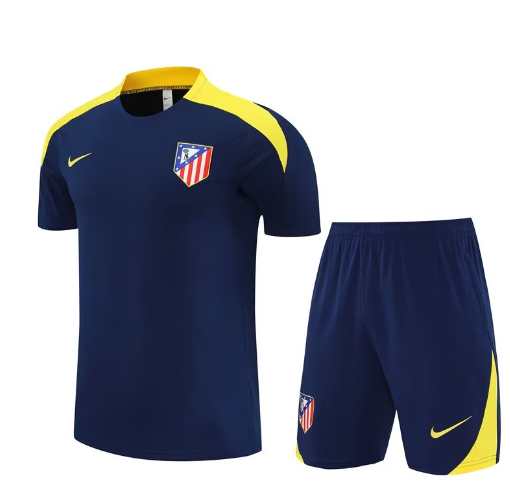 25 26 Atletico Madrid training suit set short sleeves S-XXL