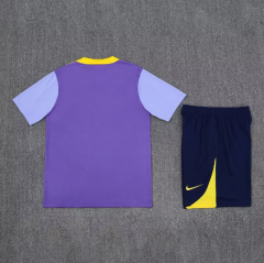 25 26 Atletico Madrid training suit purple short sleeves S-XXL