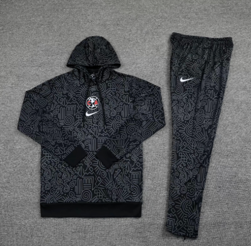 25 26 Club America training suit blue and black jacketsuit S-2XL