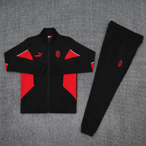 2025 2026 AC Training Soccer Suit black jacketsuit S-2XL