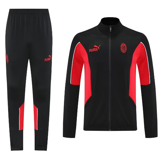 2025 2026 AC Training Soccer Suit black jacketsuit S-2XL