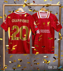 24 25 Liverpool home champions 20 Fan version soccer jersey