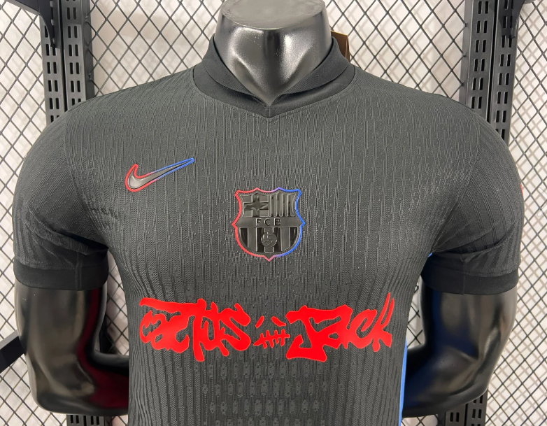 player version 25 26 Barcelona away Travis Scott jersey