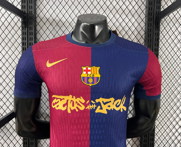 player version 25 26 Barcelona Travis Scott jersey