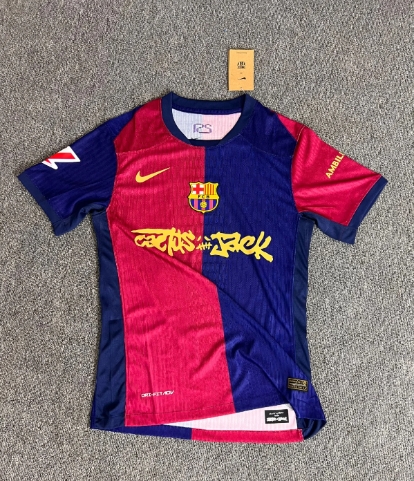 player version 25 26 Barcelona Travis Scott jersey