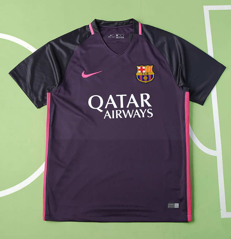 16 17 Barcelona away retro soccer jersey