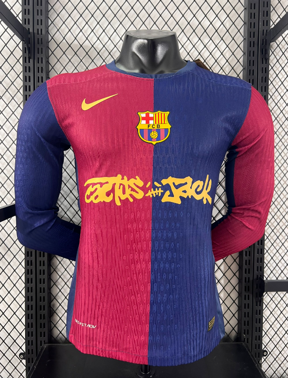 player version 25 26 Barcelona Travis Scott long sleeve jersey
