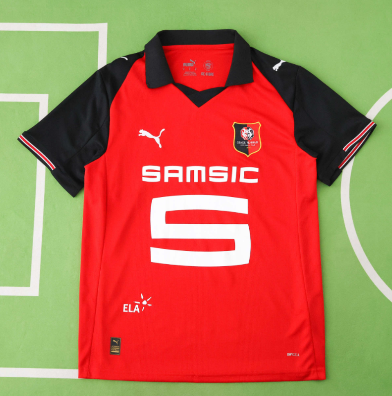 25 26 Stade Rennais home jersey