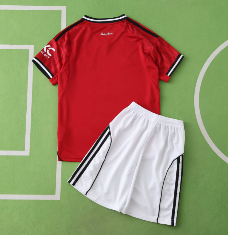 25 26 man utd home kids kit jersey