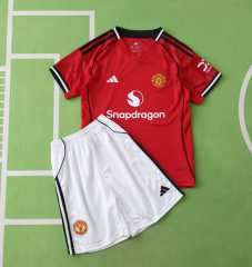 25 26 man utd home kids kit jersey