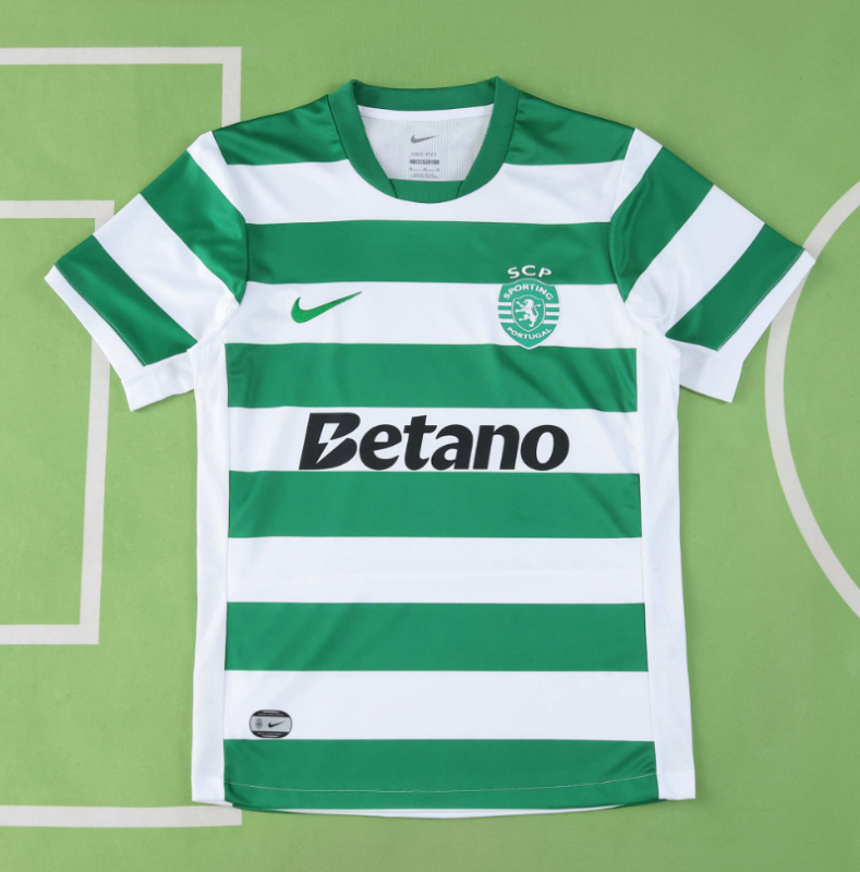 25 26 Sporting cp home jersey fans version men size s-4xl