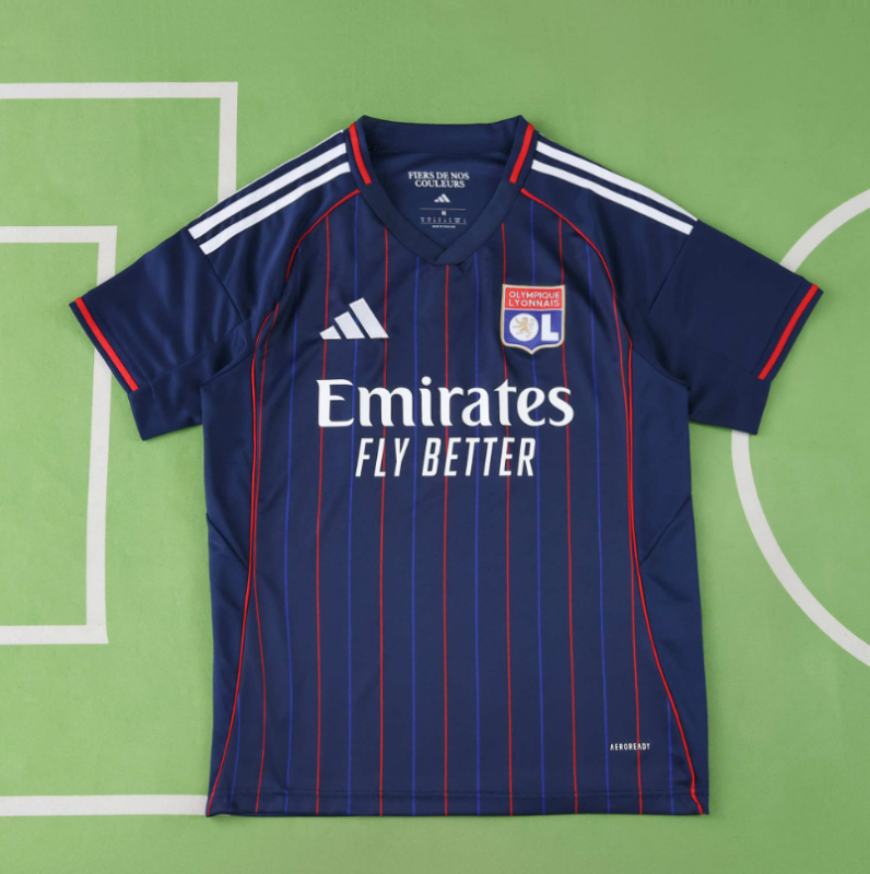 25 26 lyon away jersey fans version men size s-xxl