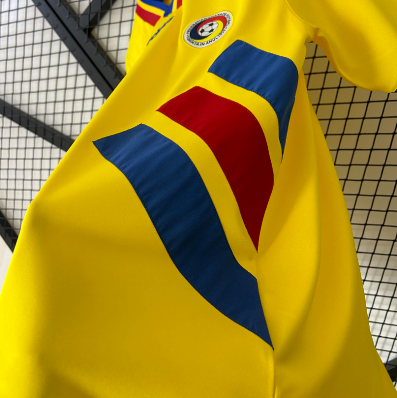 retro 1994 Romania home soccer jersey