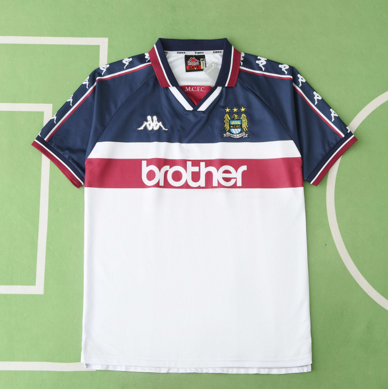 retro 97 98 manchester city away jersey