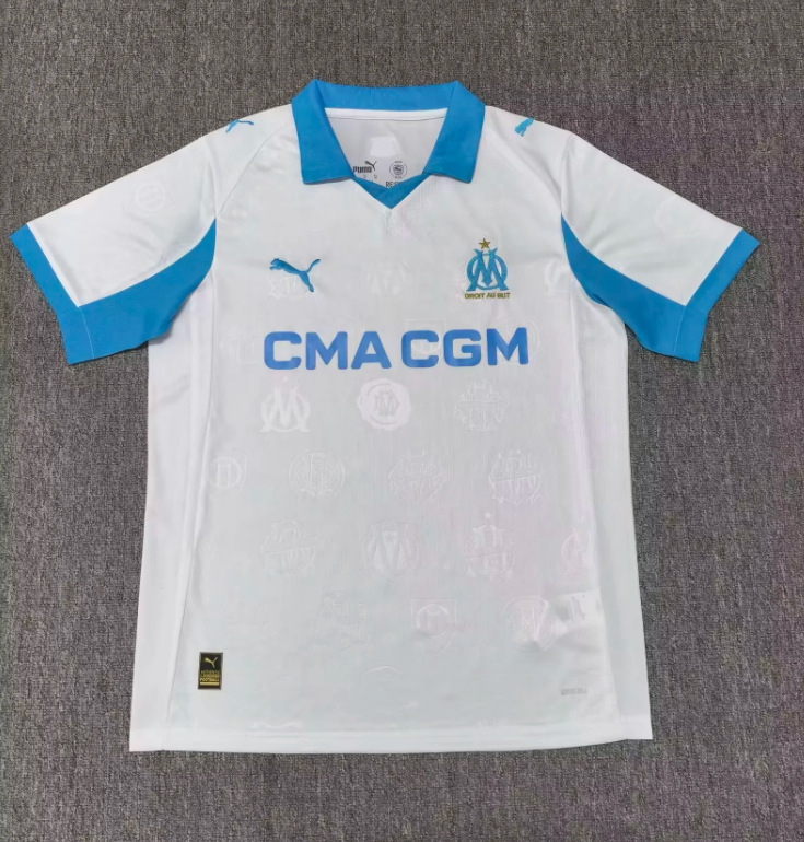 25 26 marseille home jersey fans version size s-4xl