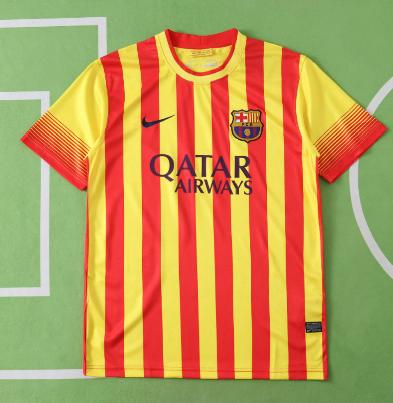 13 14 Barcelona away retro soccer jersey