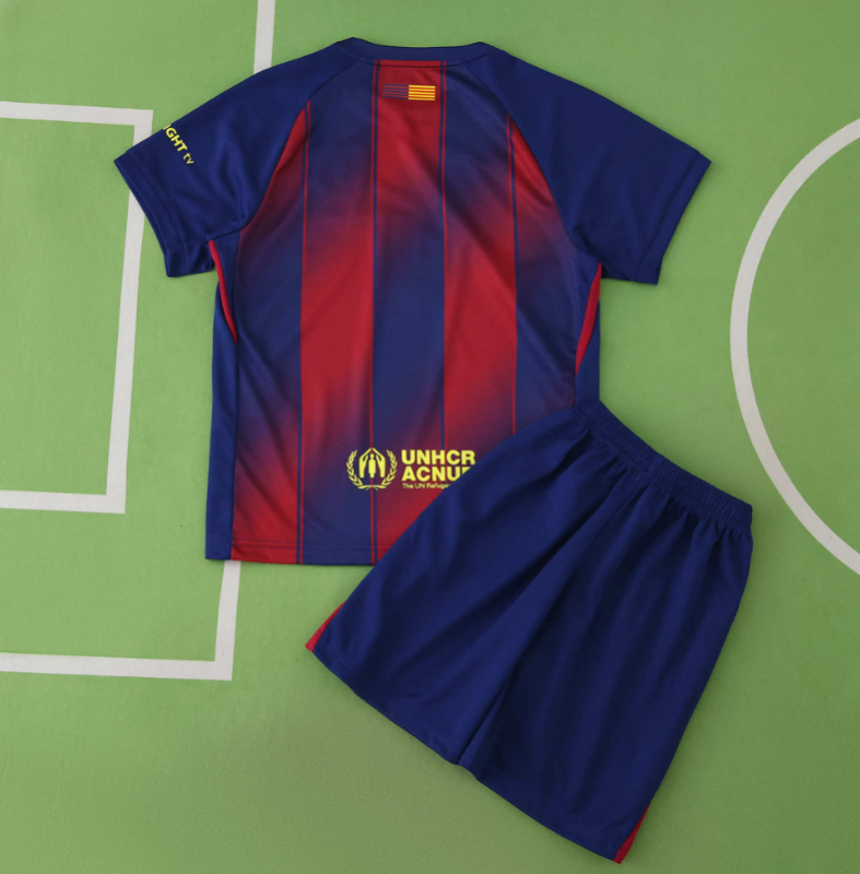 kids kit 25 26 Barcelona home jersey