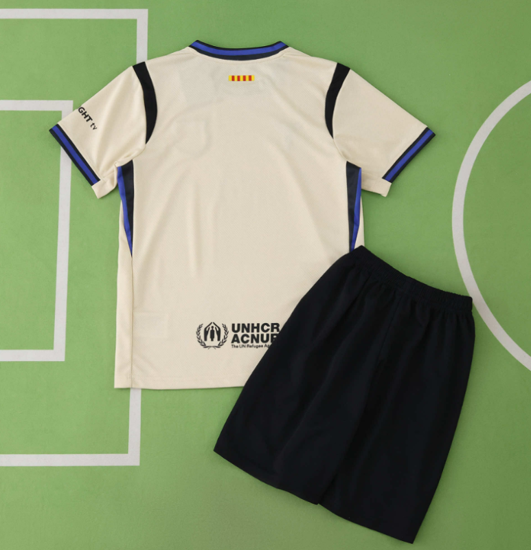 Kids kit 25 26 Barcelona away jersey