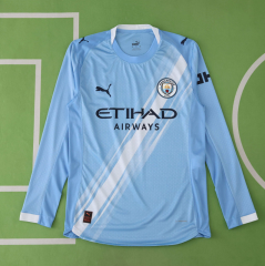 25 26 Manchester City F.C. home Long sleeved Player version JERSEY