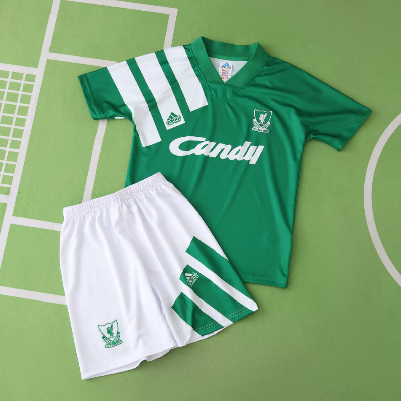 kids kit 92 93 liverpool away retro jersey