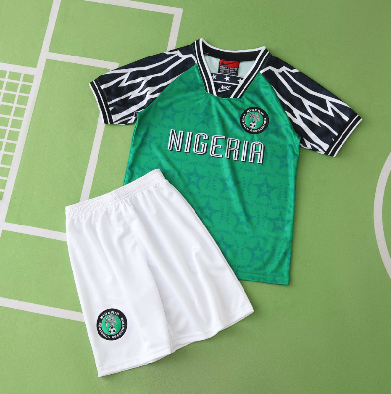 retro 1995 Nigeria home kids kit jersey