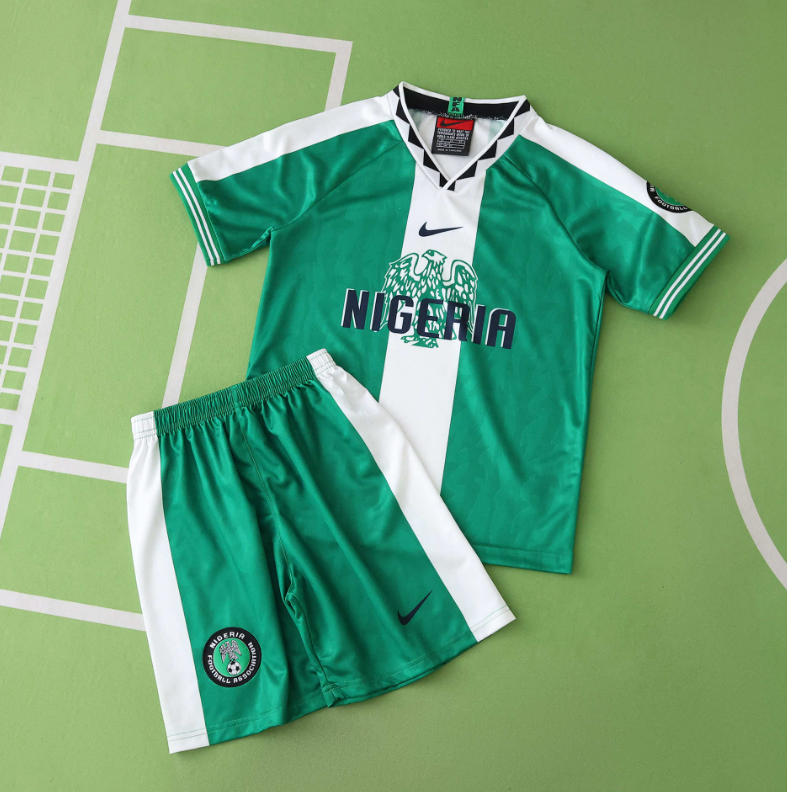 retro 1996 Nigeria home kids kit jersey