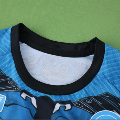 25 26 napoli black blue training shirts