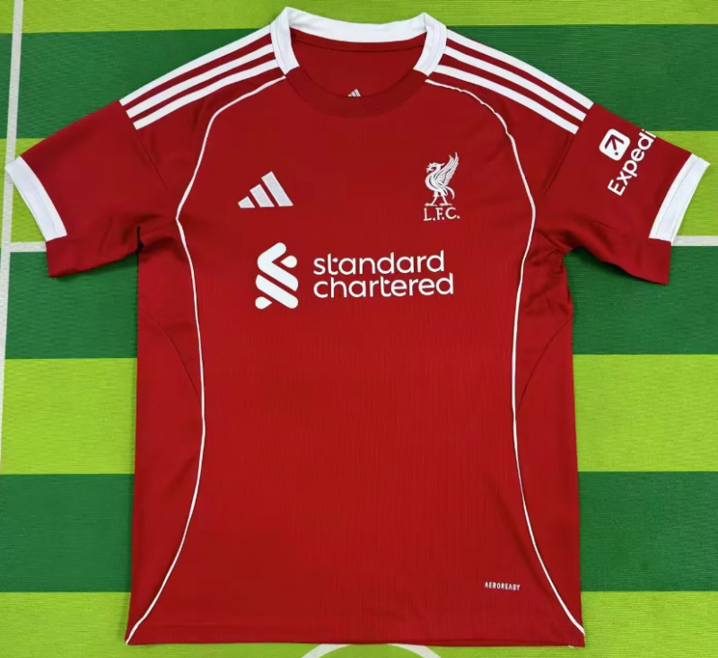 25 26 Liverpool home soccer jersey fans version men size s-4xl