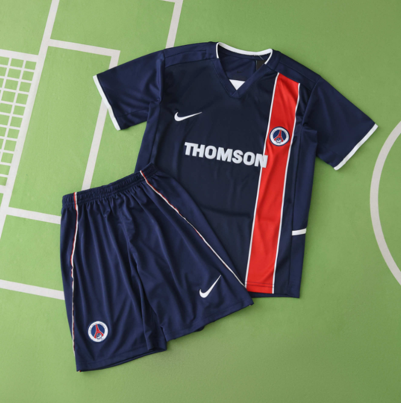 retro 02 03 psg home kids kit jersey