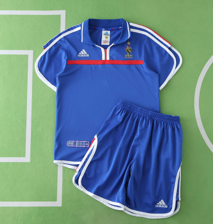 retro 2000 france home kids kit jersey