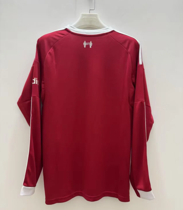 25 26 Liverpool home long sleeve soccer jersey fans version men size s-4xl