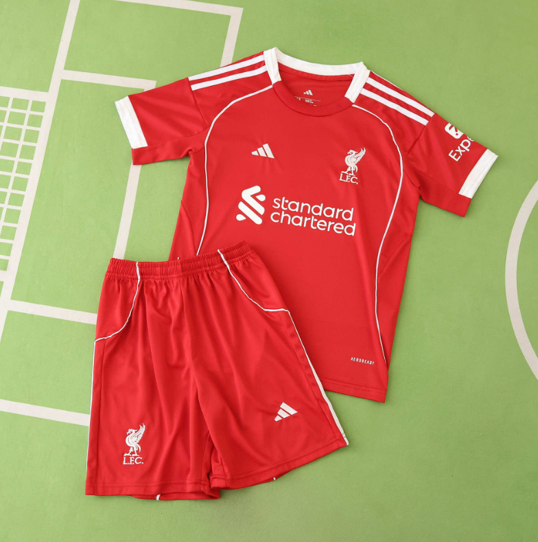 kids kit 25 26 Liverpool home soccer jersey