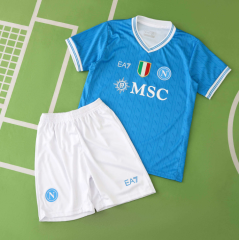 kids kit 25 26 napoli home jersey