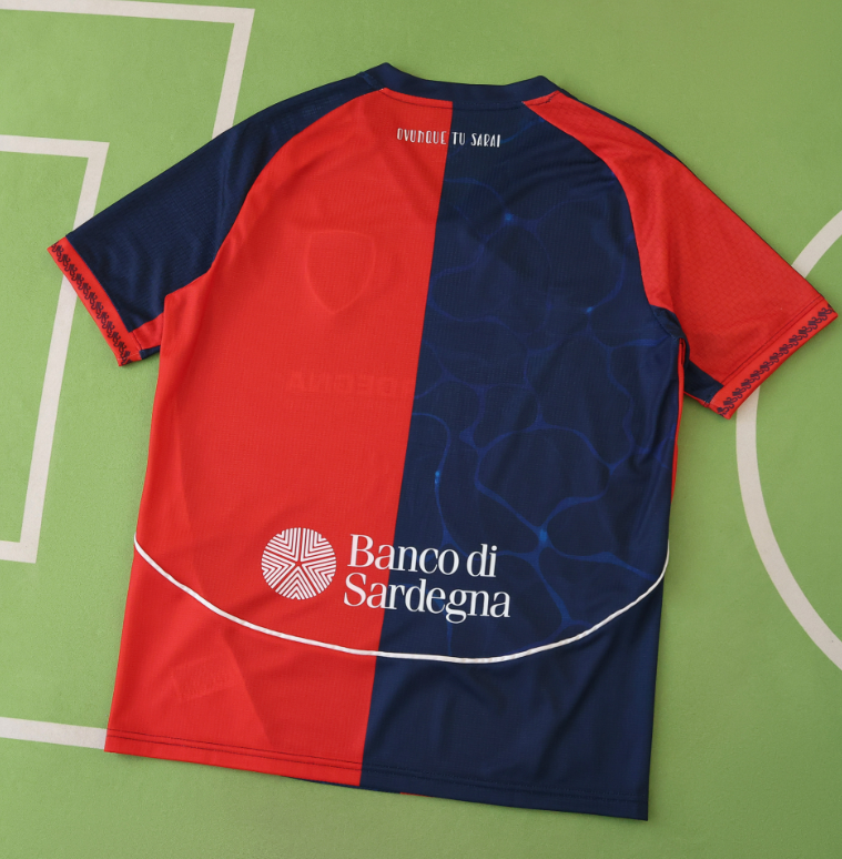 25 26 Cagliari Calcio home jersey