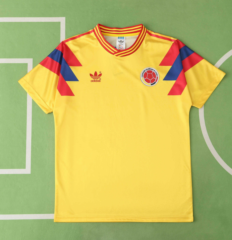 1990 Colombia home retro Fan version jersesy
