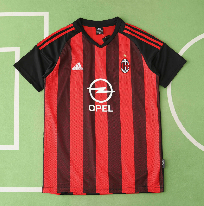 02 03 ac milan home retro jersey