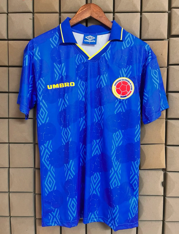 1994 Colombia away retro Fan version jersesy