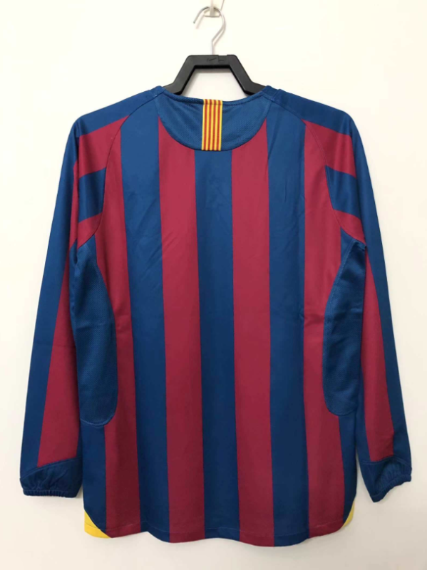 05 06 barcelona home retro long sleeve soccer jersey