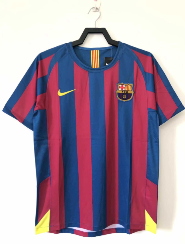 05 06 barcelona home retro soccer jersey